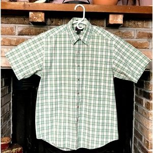 90s VTG Alexander Julian Green Plaid Button Up Med